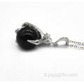 Bijoux en argent sterling 925 avec onyx noir 15MM Sphere Dragon Claw Pendant